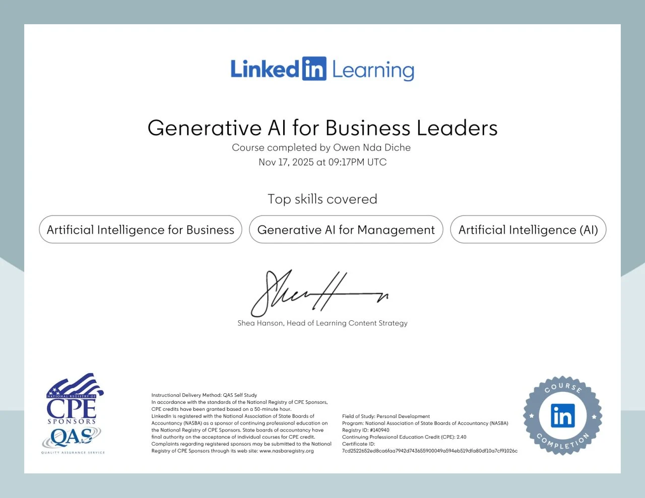 Certificate 15